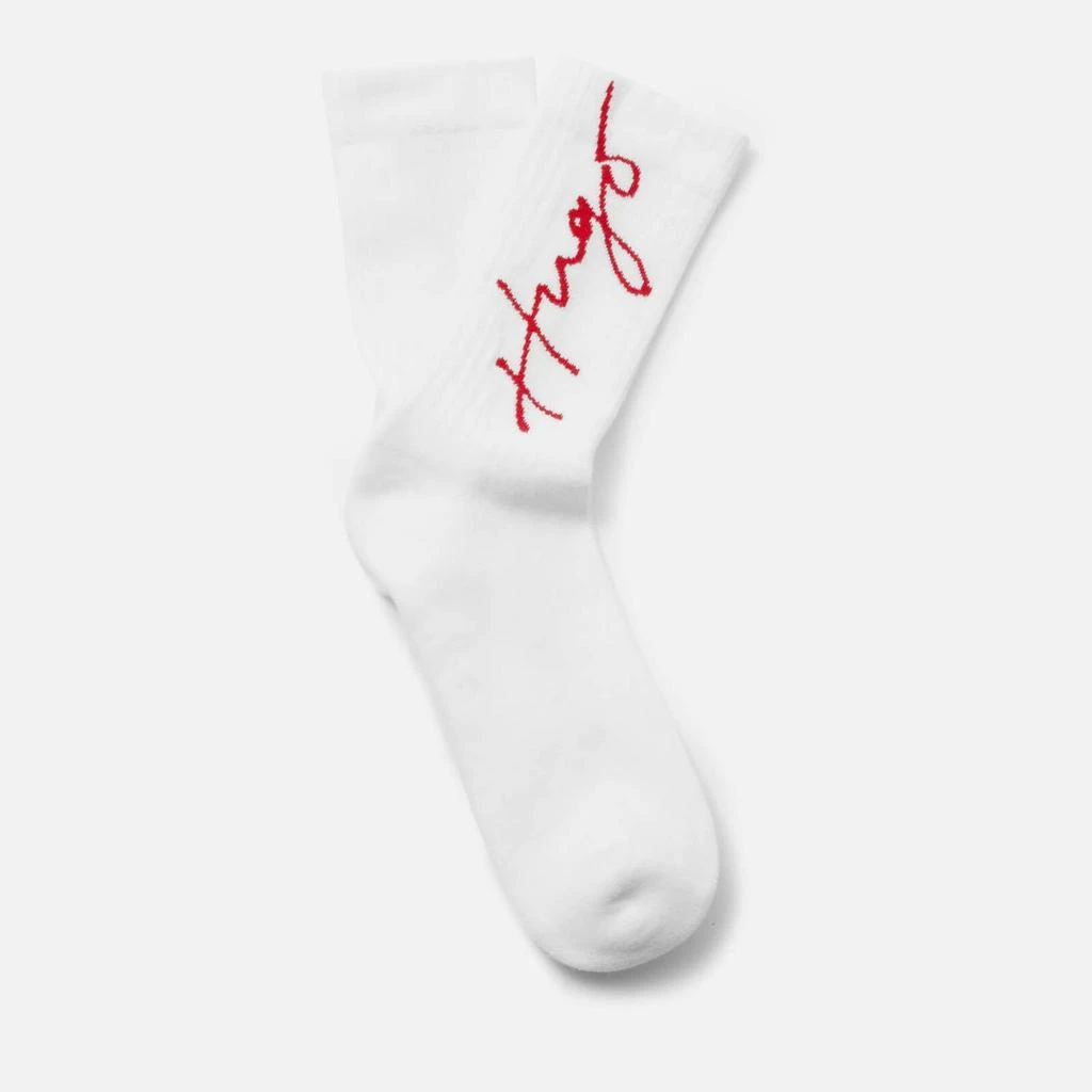 商品HUGO Bodywear|HUGO Bodywear Two-Pack Logo Cotton-Blend Socks,价格¥79,第3张图片详细描述