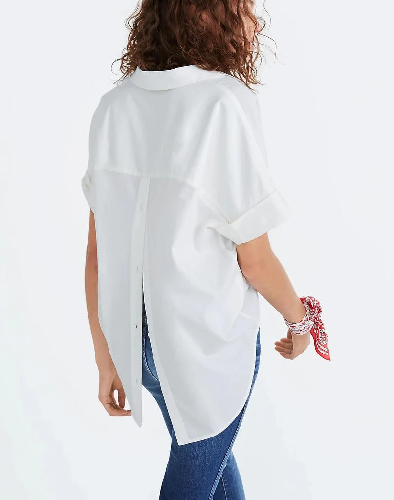 商品Madewell|Courier Button-Back Shirt in Pure White,价格¥315,第1张图片