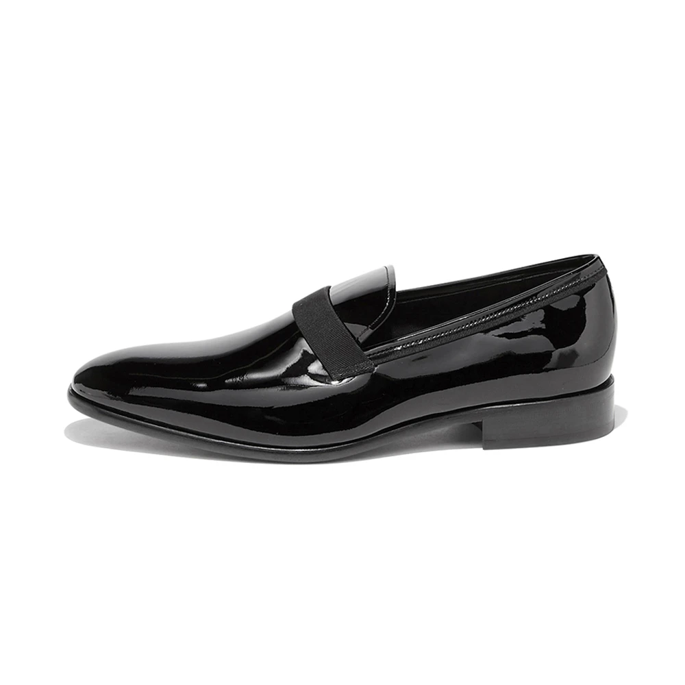 SALVATORE FERRAGAMO 男士黑色漆皮乐福鞋 0514670 商品