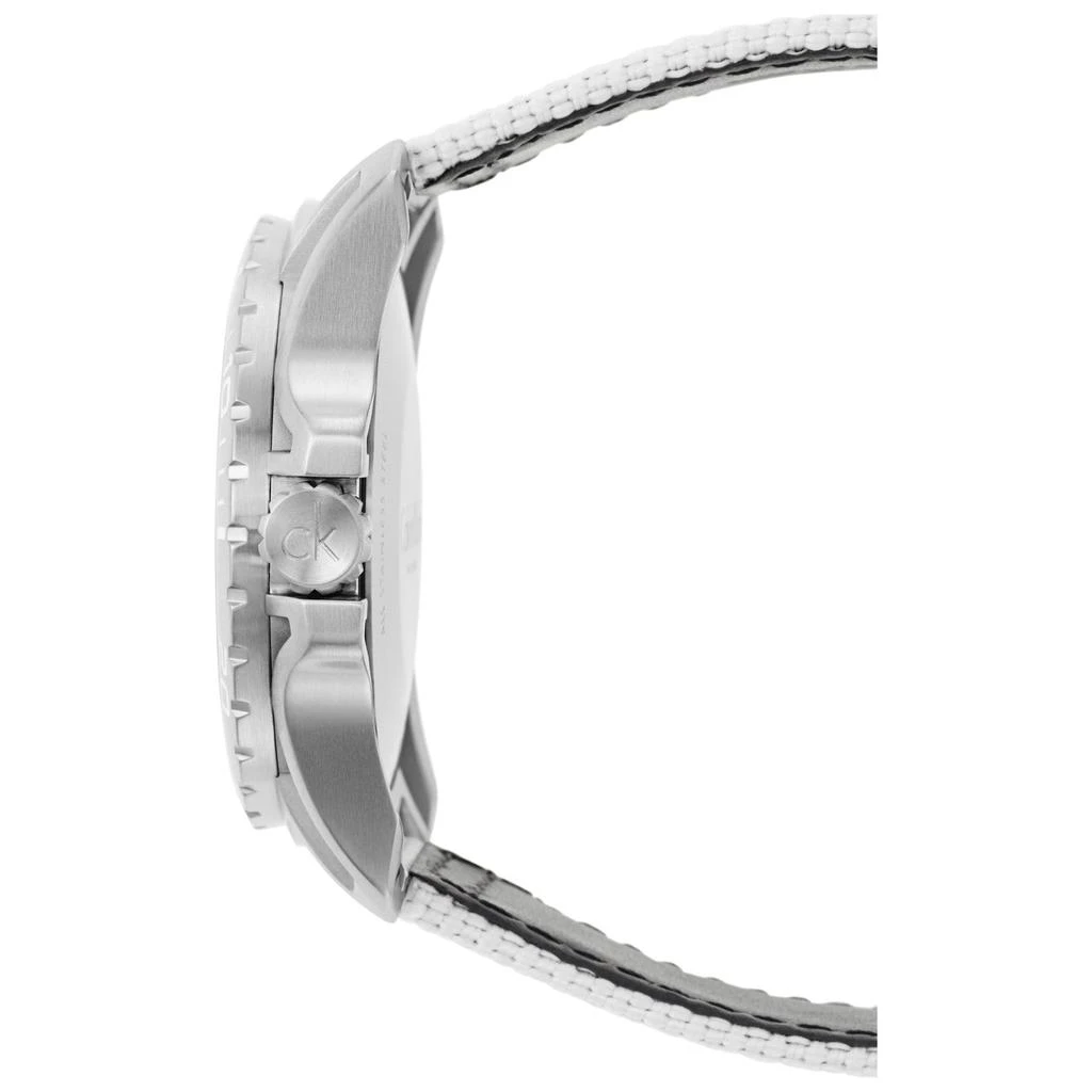 商品Calvin Klein|Calvin Klein Men's K5Y31VK6 Earth 43mm Silver Dial Fabric Watch,价格¥454,第4张图片详细描述