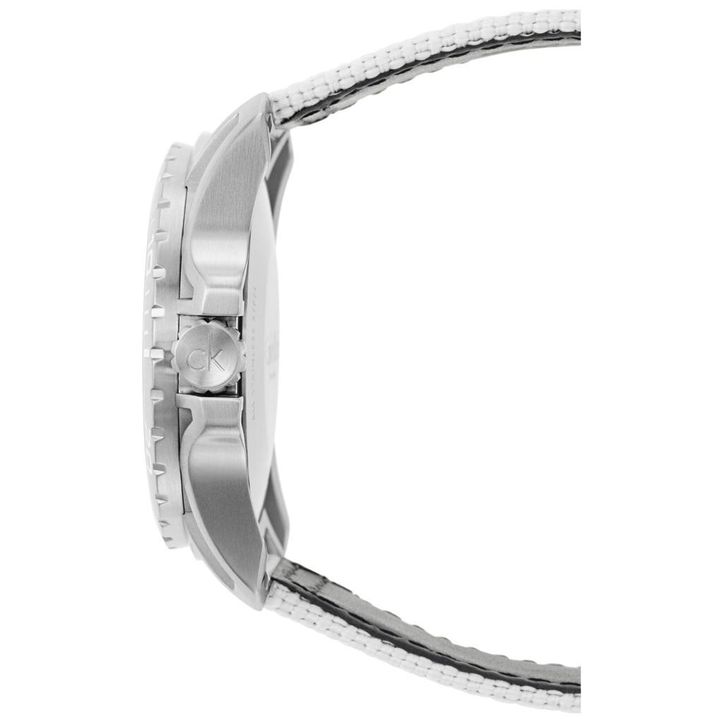 商品Calvin Klein|Calvin Klein Men's K5Y31VK6 Earth 43mm Silver Dial Fabric Watch,价格¥604,第6张图片详细描述