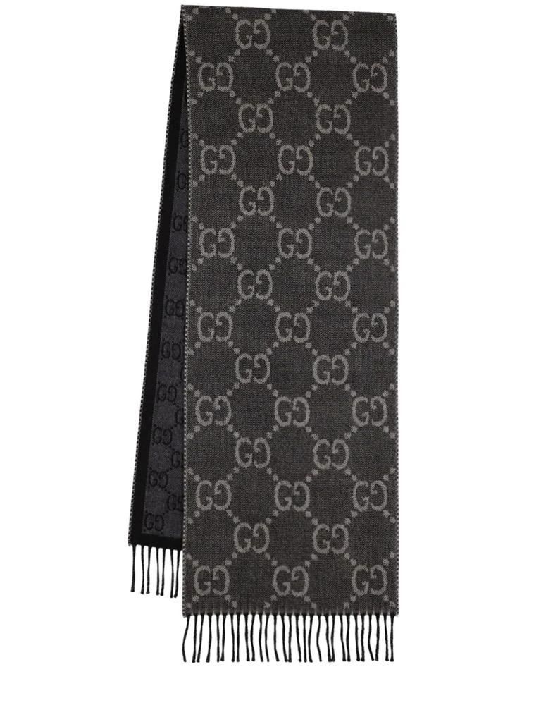 商品Gucci|Gg Jacquard Wool Knit Scarf,价格¥3747,第1张图片