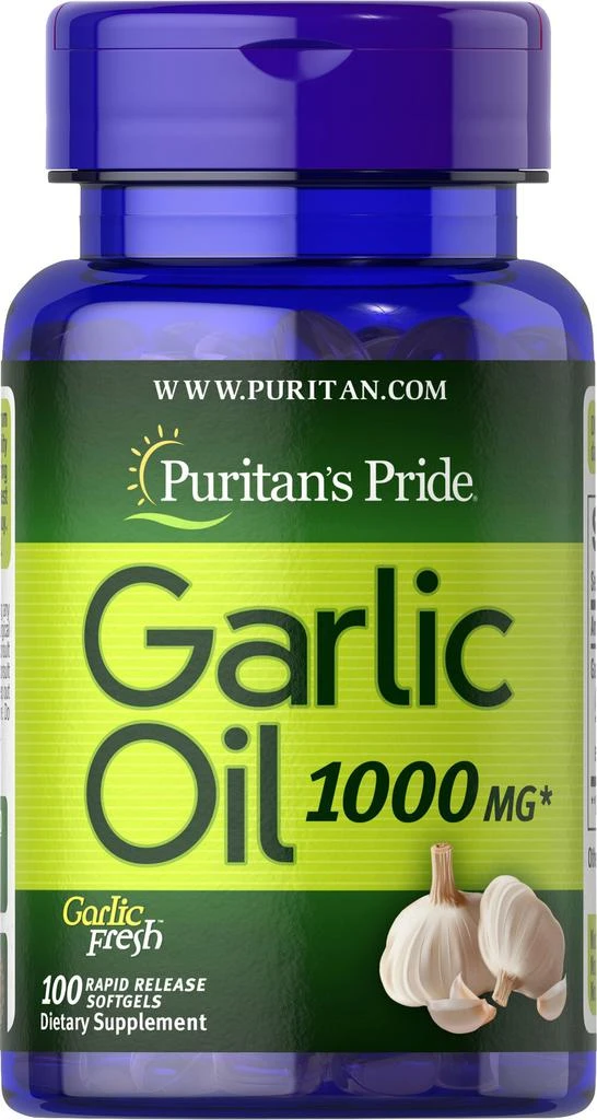 商品Puritan's Pride|大蒜素软胶囊速效版 1000mg 100粒/瓶,价格¥86,第1张图片