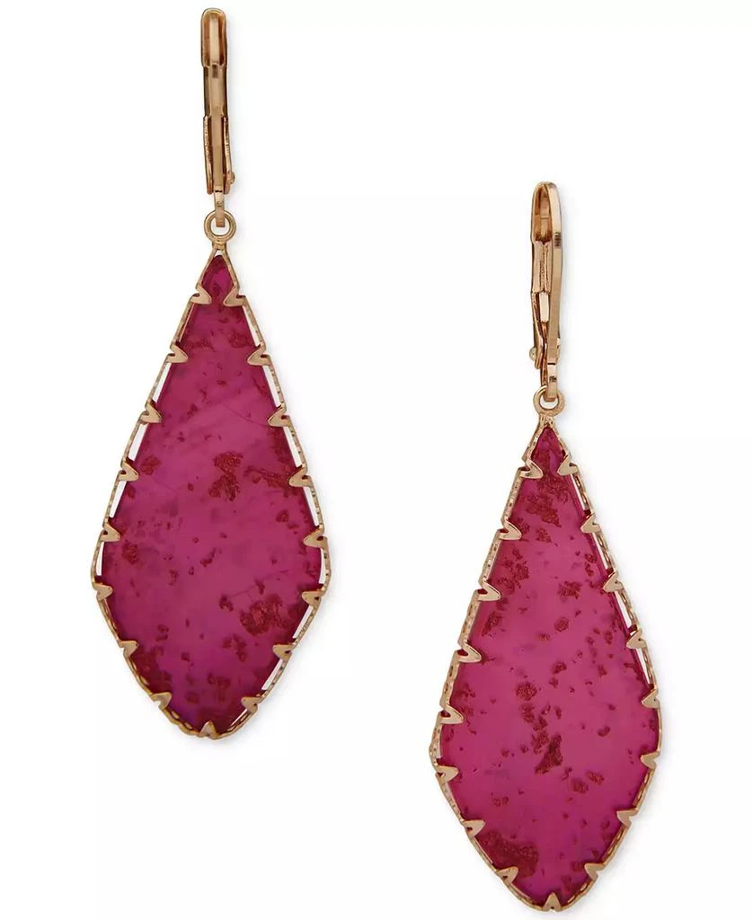 商品Lonna & Lilly|Gold-Tone Framed Flat Stone Drop Earrings,价格¥193,第1张图片