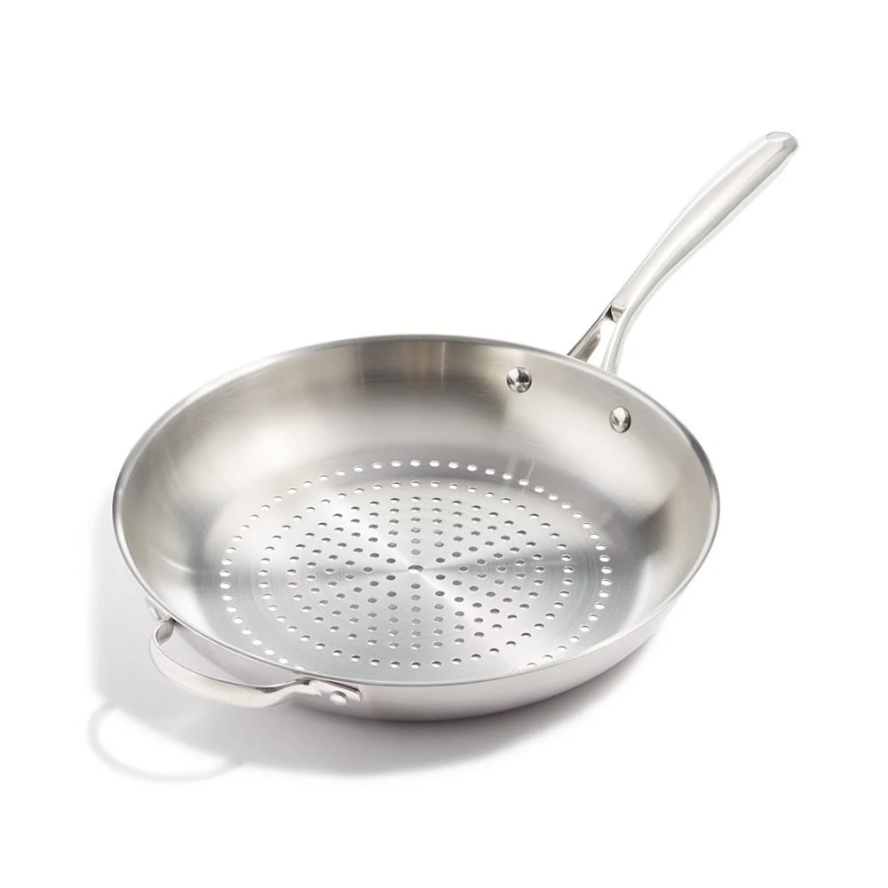 商品Martha Stewart|CLOSEOUT!  BBQ Stainless Steel Grill Perforated Frying Pan, Created for Macy's,价格¥90,第1张图片