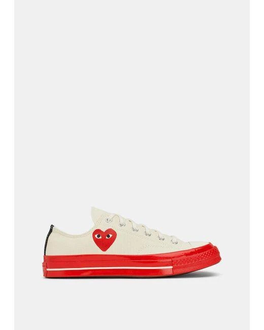 商品Comme des Garcons|COMME DES GARCONS PLAY X CONVERSE RED SOLE LOW TOP,价格¥1107,第1张图片