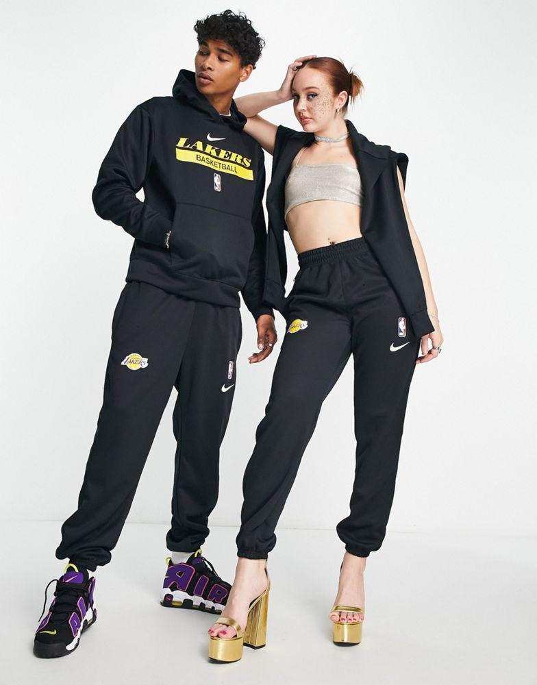 商品NIKE|Nike Basketball NBA LA Lakers Spotlight joggers in black,价格¥492,第1张图片