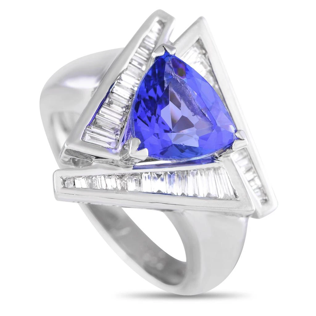 商品[二手商品] LB Exclusive|Platinum 0.60ct Diamond and Tanzanite Ring #3829,价格¥13504,第1张图片