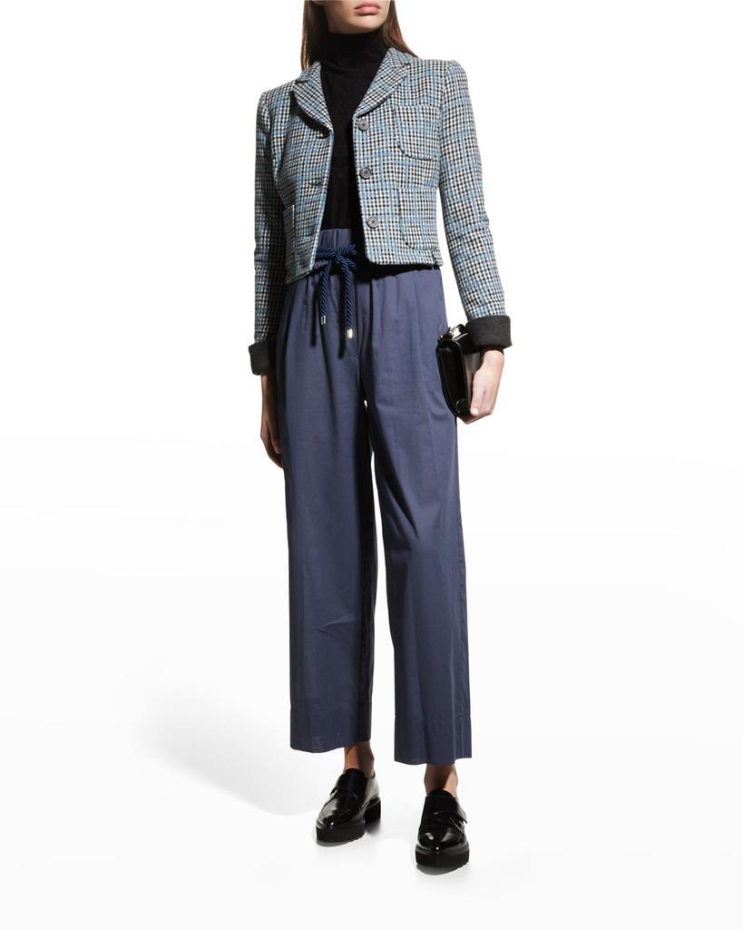 商品Emporio Armani|Cropped Plaid Wool Jacket,价格¥5687,第5张图片详细描述