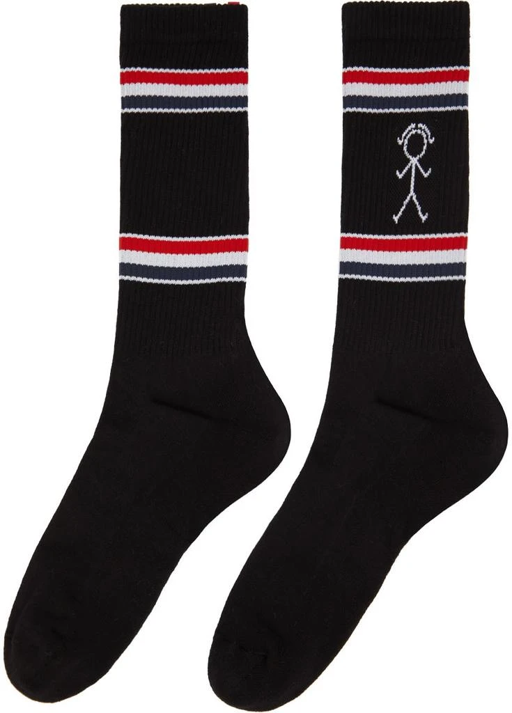 商品Thom Browne|Black Cotton Socks,价格¥632,第2张图片详细描述