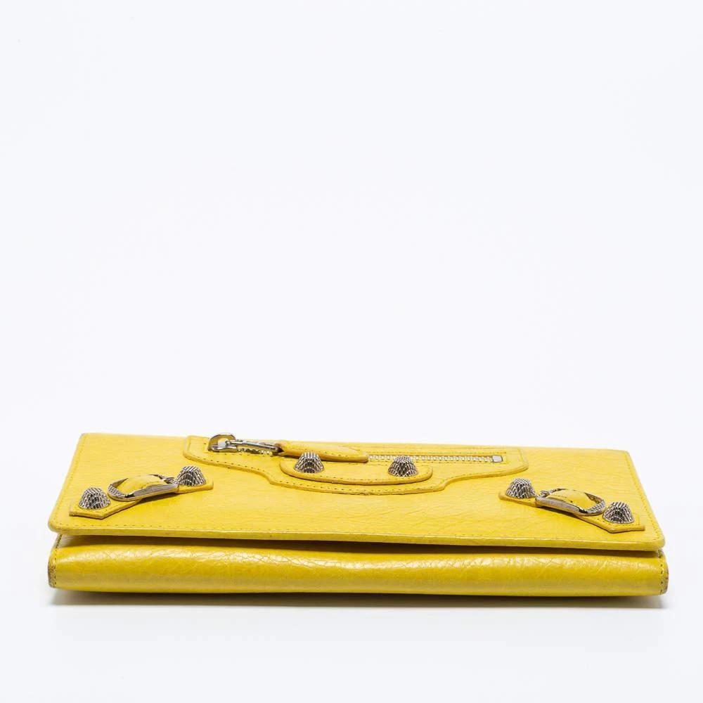 Balenciaga Curry Leather City Flap Continental Wallet 商品