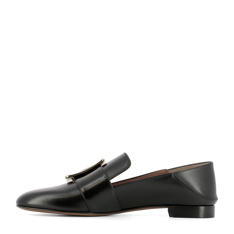 Bally 巴利 女士黑色皮革平跟鞋 6213099商品第4张图片规格展示