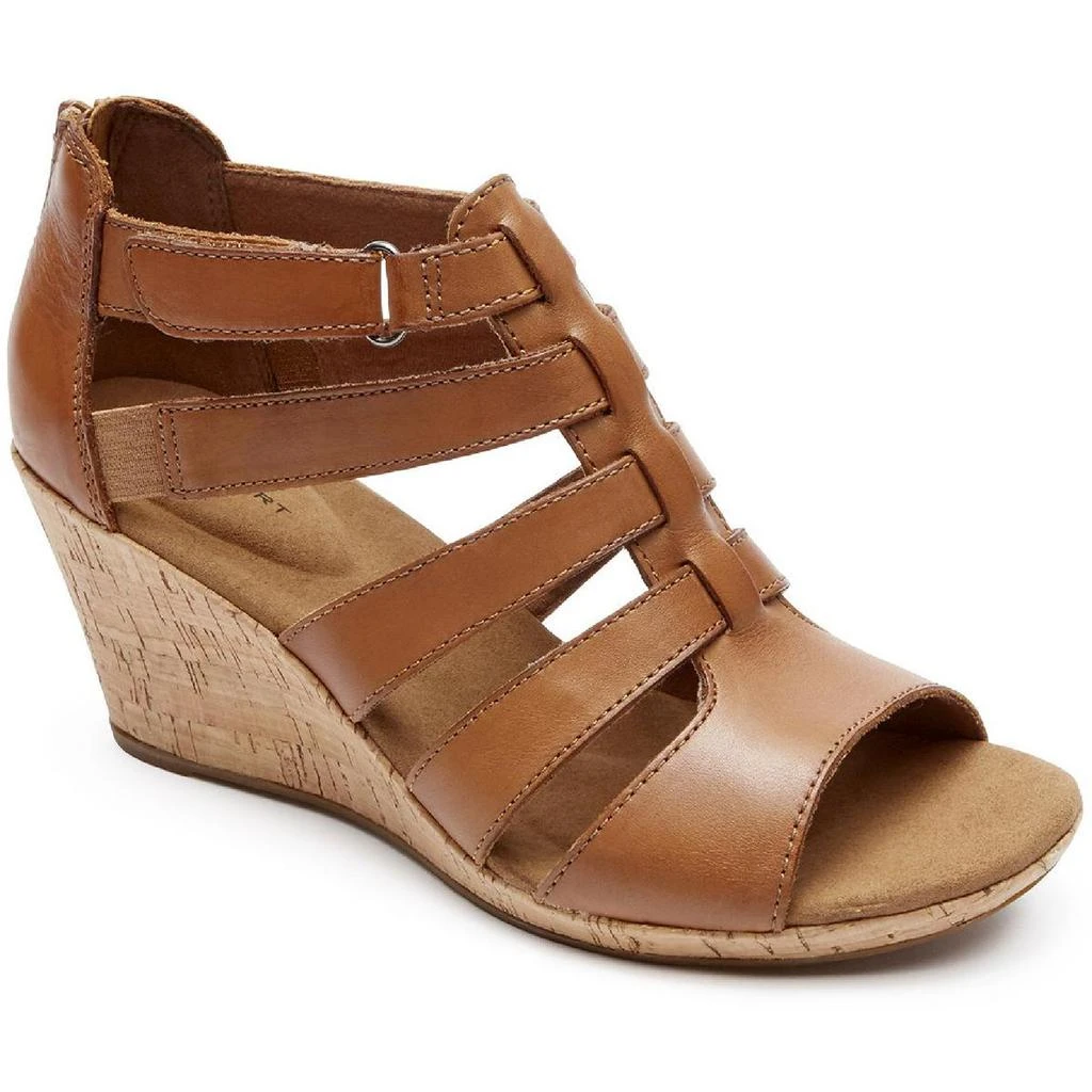 商品Rockport|Rockport Womens Briah Gladiator Cork Open-Toe Wedge Heels,价格¥574,第1张图片