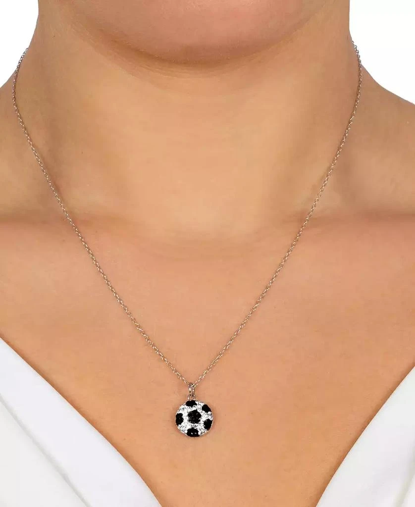 商品Giani Bernini|Crystal Soccer Ball 18" Pendant Necklace in Sterling Silver, Created for Macy's,价格¥409,第2张图片详细描述