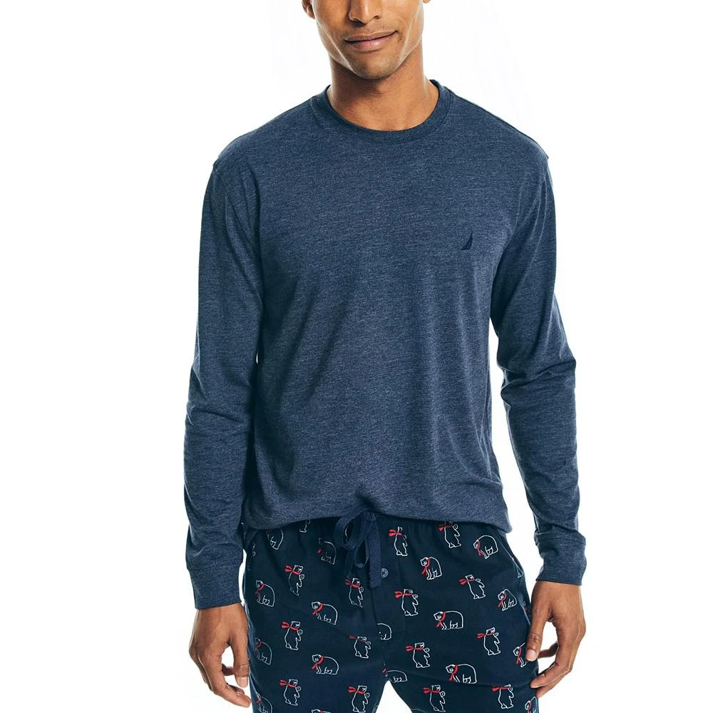 商品Nautica|Men's Relaxed-Fit Long-Sleeve Pajama T-Shirt,价格¥296,第1张图片