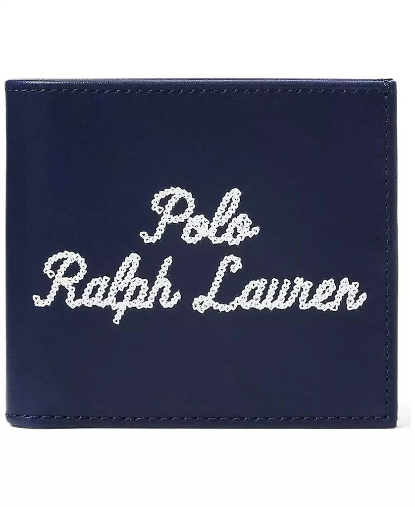 商品Ralph Lauren|Men's Embroidered Leather Billfold Wallet,价格¥670,第1张图片