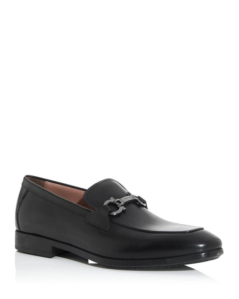 商品Salvatore Ferragamo|Men's Ree Double Gancini Bit Leather Loafers,价格¥6769,第1张图片详细描述