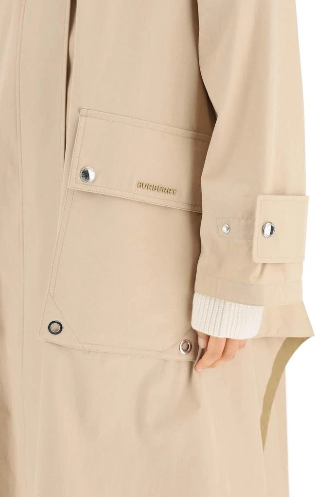 商品Burberry|OVERSIZED GABARDINE TRENCH COAT WITH DRAPING,价格¥8387,第5张图片详细��描述