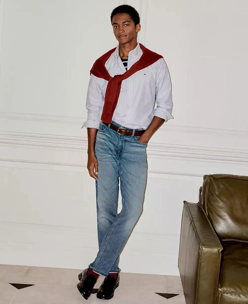 商品Tommy Hilfiger|Men's Regular-Fit Striped Heritage Oxford Long-Sleeve Shirt,价格¥593,第5张图片详细描述