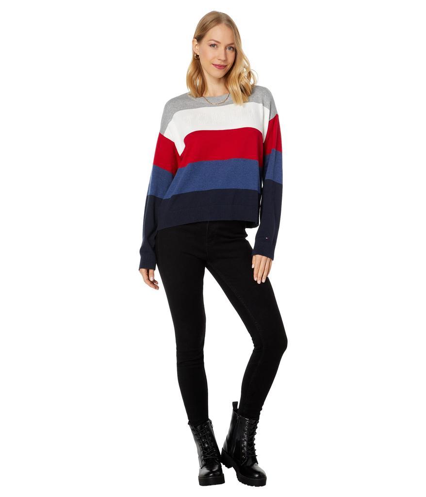 商品Tommy Hilfiger|Multi Stripe Tommy Bubble Sweater,价格¥329-¥358,第6张图片详细描述