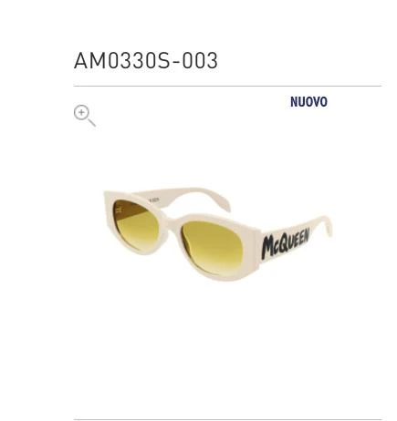 商品Alexander McQueen|Alexander McQueen AM0330S white female sunglasses,价格¥1518,第1张图片