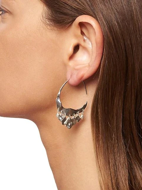 商品Chan Luu|Sterling Silver Crescent Hoop Earrings,价格¥1167,第2张图片详细描述