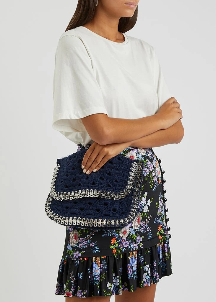 Messenger large navy wool shoulder bag 商品