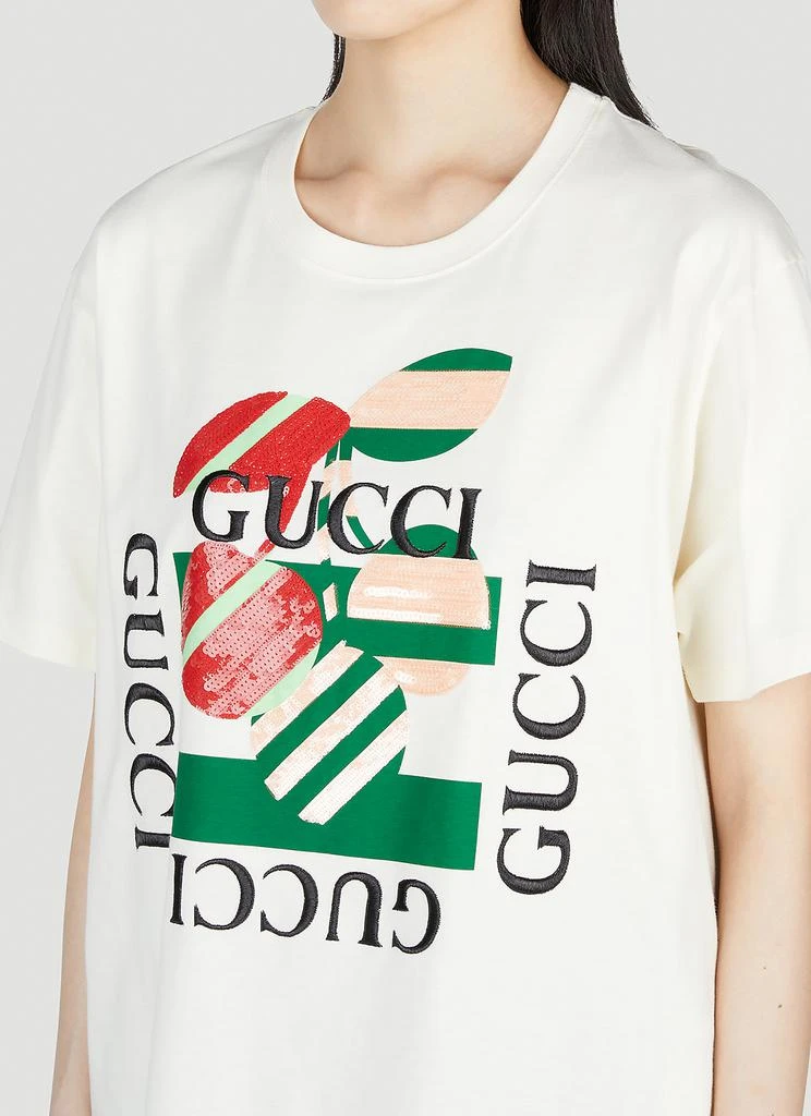 商品Gucci|Cherry Sequin T-Shirt,价格¥3246,第5张图片详细描述