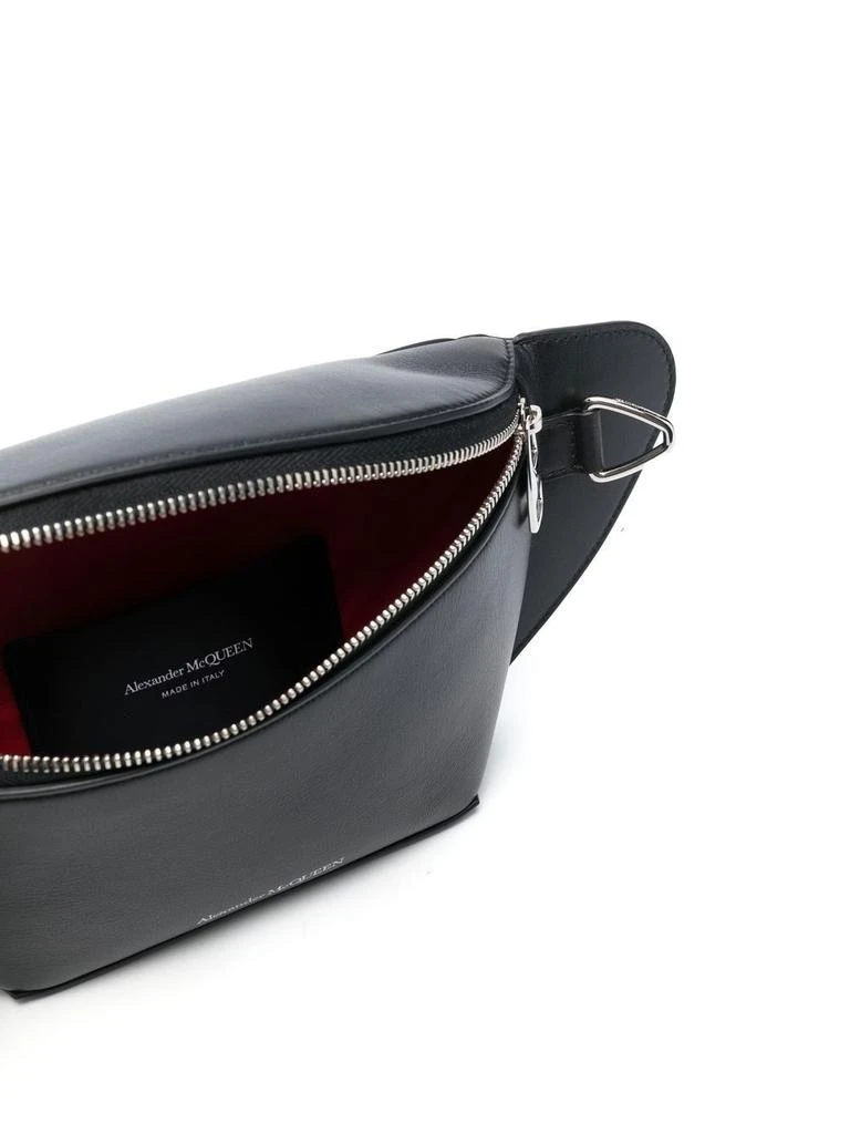 商品Alexander McQueen|Alexander mcqueen men's black leather belt bag,价格¥7734,第3张图片详细描述