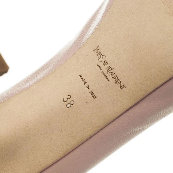 Saint Laurent Paris Pink Leather Tribtoo Platform Pumps Size 38 商品