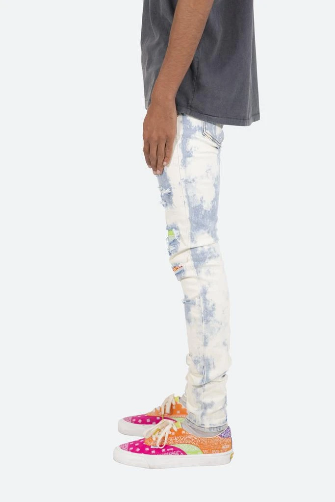 商品MNML|X409 Rhinestone Skinny Denim - Blue,价格¥299,第4张图片详细描述