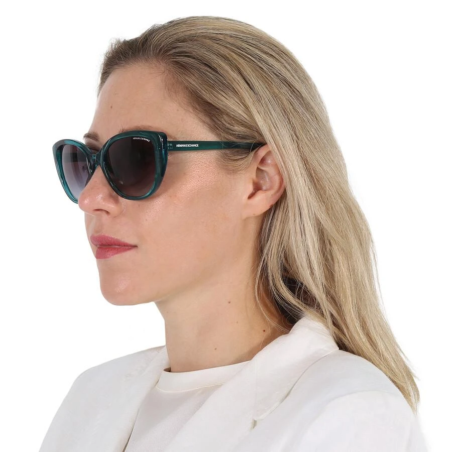 商品Armani Exchange|Armani Exchange Grey Gradient Cat Eye Ladies Sunglasses AX4111SU 82908G 54,价格¥230,第2张图片详细描述