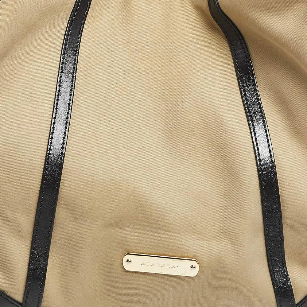 商品[二手商品] Burberry|Burberry Beige/Black Canvas and Leather Open Tote,价格¥1263,第5张图片详细描述