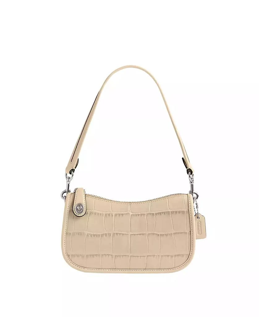 商品Coach|Embossed Croc Leather Swinger 20 Shoulder Bag,价格¥2087,第1张图片