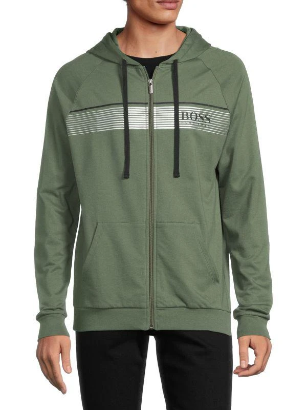 商品Hugo Boss|Logo Zip Front Hoodie,价格¥300,第1张图片