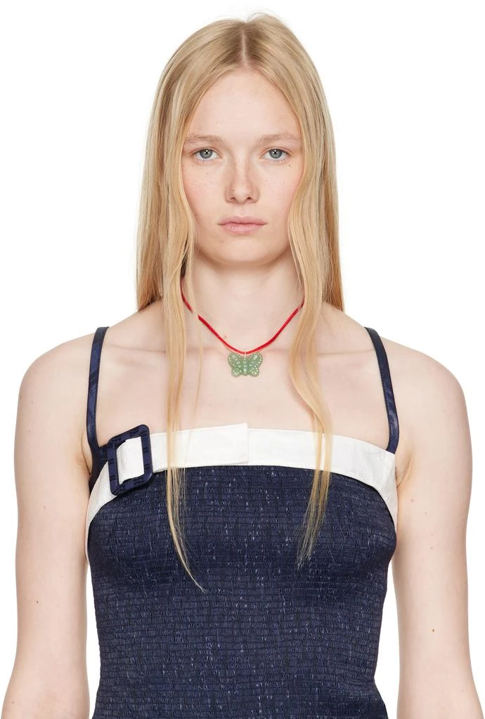 商品Sandy Liang|Red Jade Butterfly Necklace,价格¥1487,第2张图片详细描述