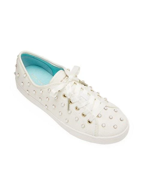 商品Kate Spade|Match Pearls Canvas Sneakers,价格¥447,第2张图片详细描述