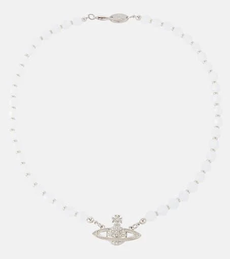 商品Vivienne Westwood|Messaline platinum-plated crystal choker,价格¥1717,第1张图片