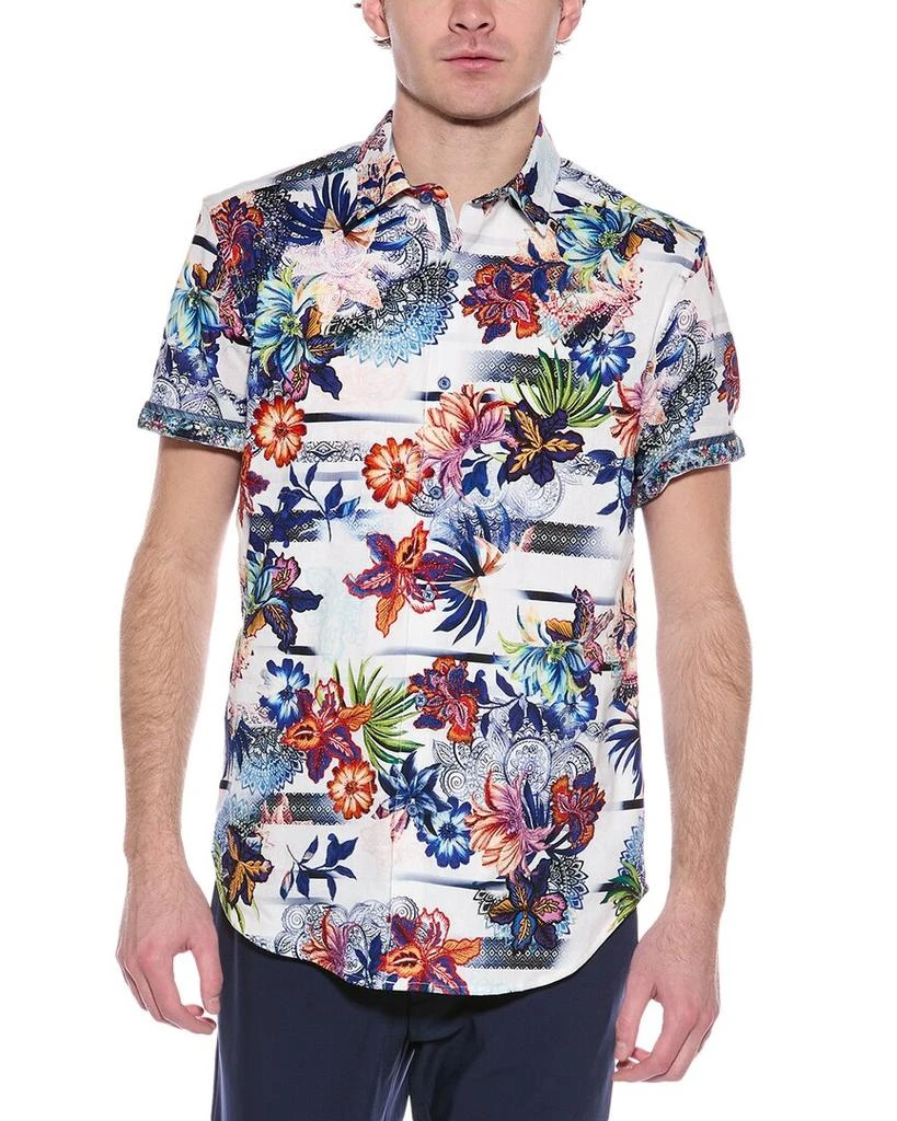 商品Robert Graham|Kendari Classic Fit Linen-Blend Shirt,价格¥950,第1张图片