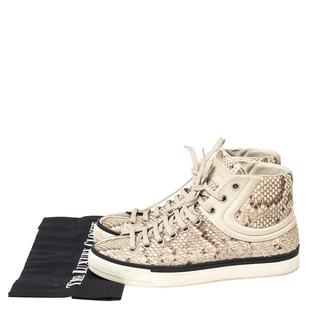 Louis Vuitton Beige/Brown Python Leather Sprinter High Top Sneakers Size 40 商品