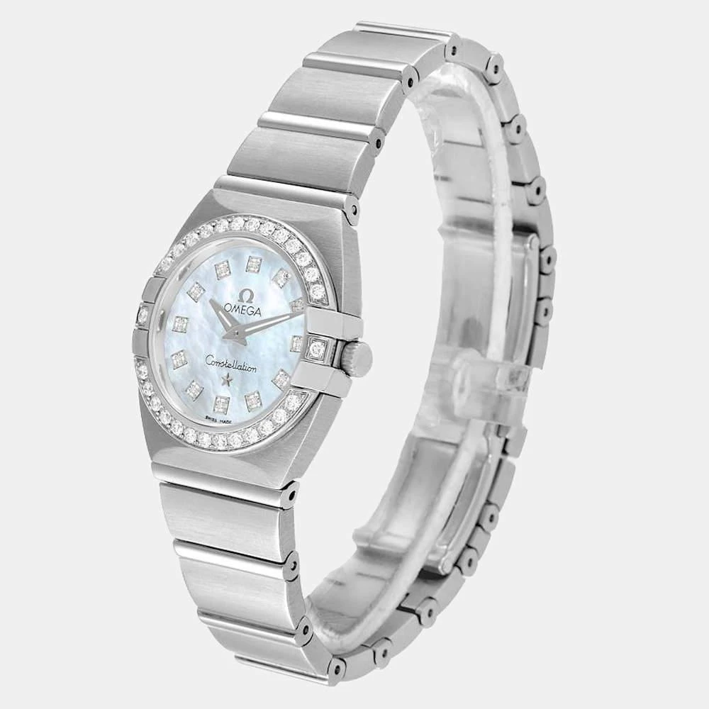 Omega MOP Diamonds Stainless Steel Constellation 123.15.24.60.05.001 Women's Wristwatch 24 mm 商品