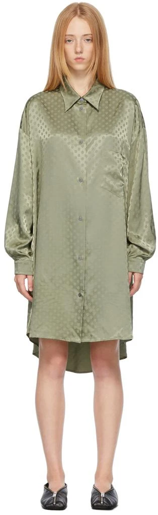 商品[国内直发] MAISON MARGIELA|Green Floral Shirt Dress,价格¥778,第1张图片