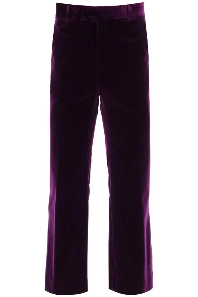 商品Palm Angels|Palm Angels Velvet Flared Trousers,价格¥4745,第1张图片