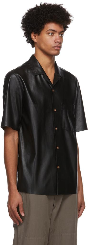 Black Bodil Vegan Leather Shirt商品第2张图片规格展示