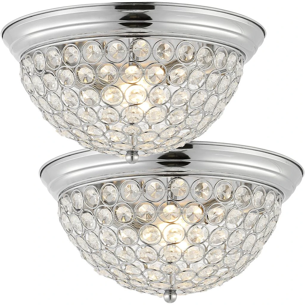 商品JONATHAN Y|Malia 12" 1-Light Traditional Transitional Iron LED Flush Mount,价格¥1316,第2张图片详细描述