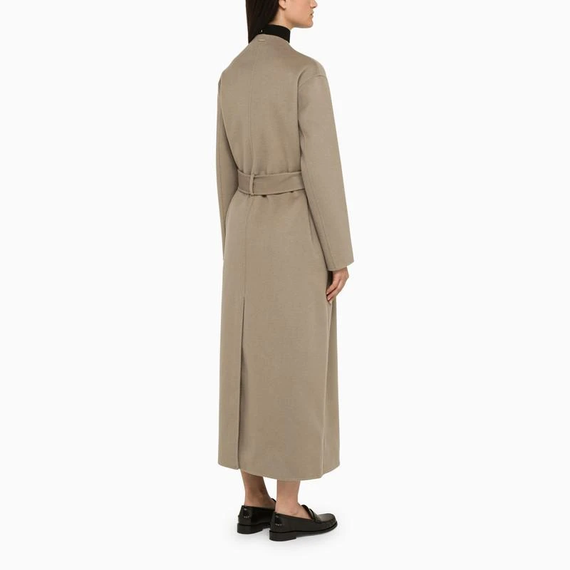 商品Calvin Klein|Grey wool coat with belt,价格¥2033,第3张图片详细描述
