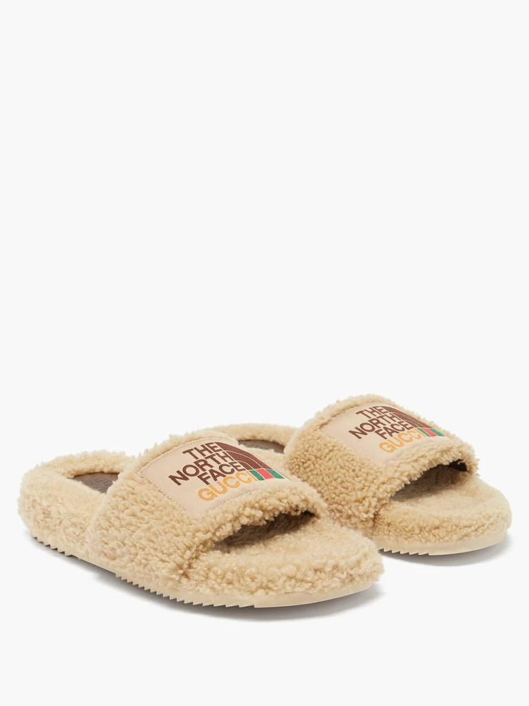 X The North Face shearling slides 商品