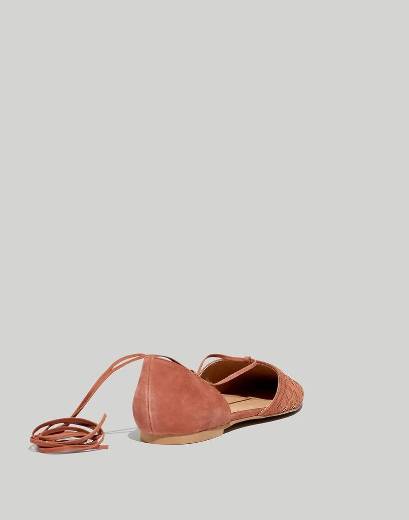 商品Madewell|The Celina Lace-Up Flat in Woven Nubuck,价格¥222,第3张图片详细描述