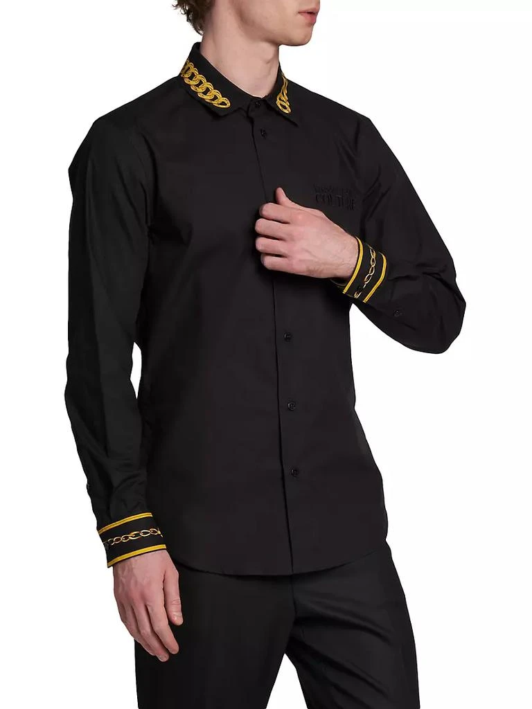 商品Versace|Chain-Link Button-Front Shirt,价格¥2629,第4张图片详细描述