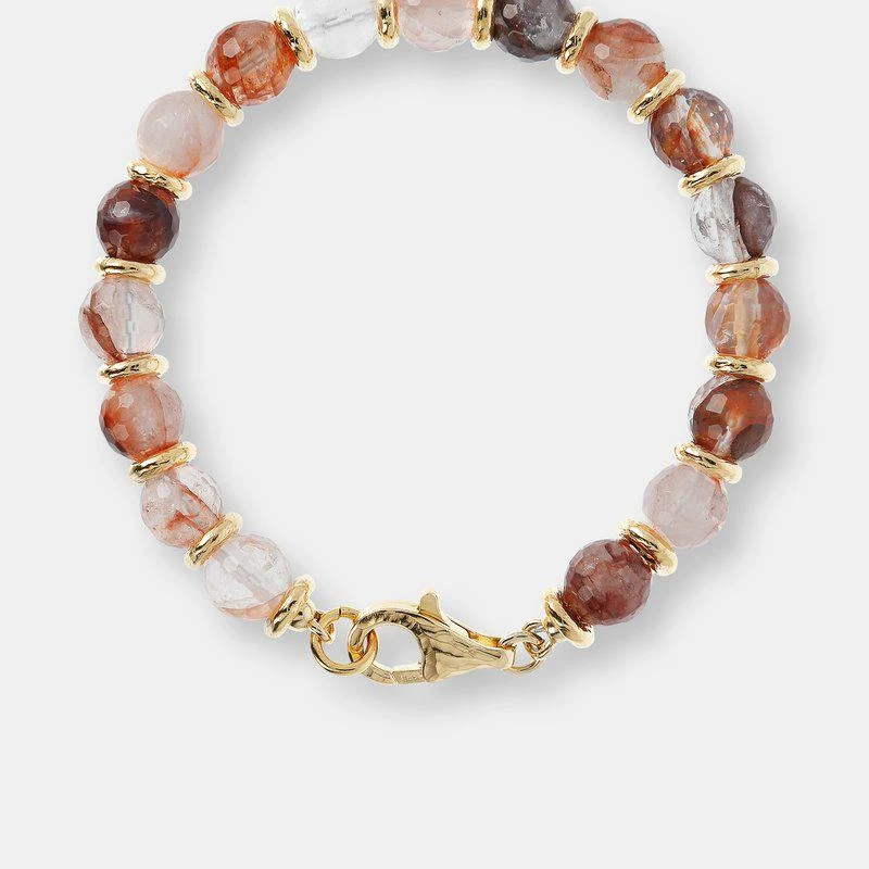 商品Etrusca Gioielli|Colour Gemstone Bracelet size 7.25" Red Quartz,价格¥1050,第1张图片